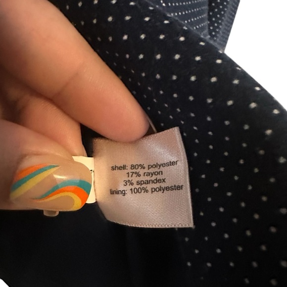 The Limited Navy Blue Micro Dot Blazer Size Small - Picture 4 of 5